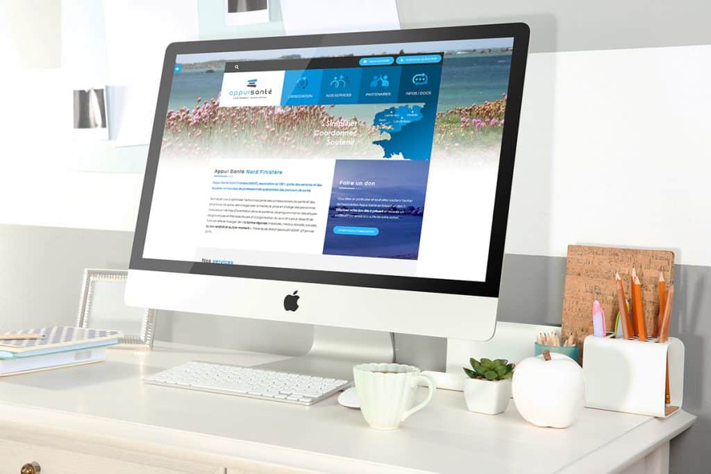 Agence de communication Brest Finistère ABERGRAPHIQUE : création de site internet secteur Santé à Guipavas