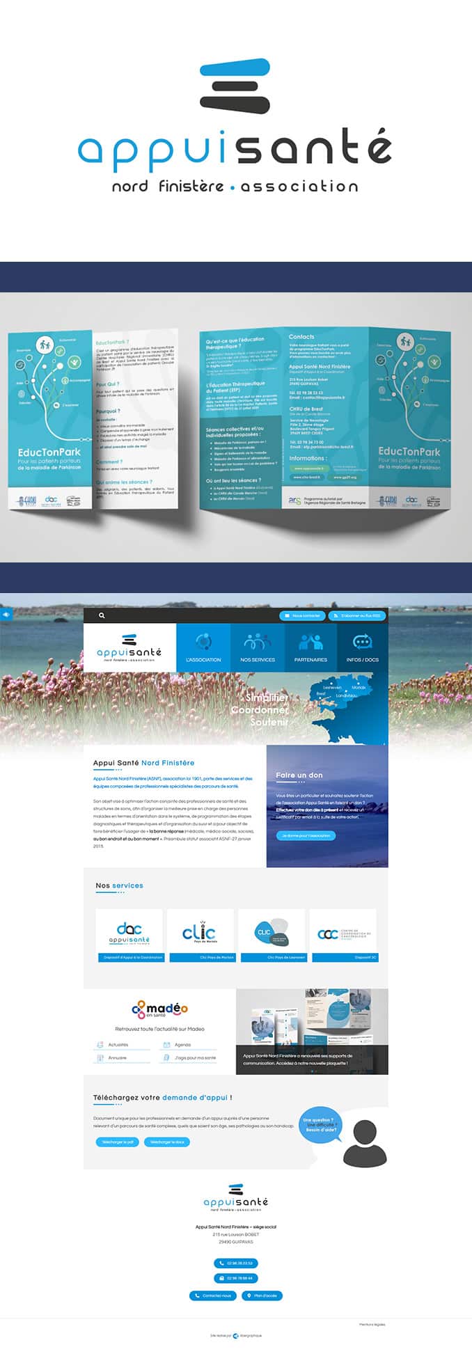 Création de site web Guipavas Finistère : site vitrine et logo par ABERGRAPHIQUE, agence de communication Brest