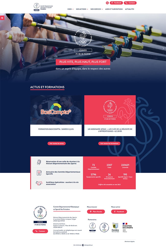 Création de site web Finistère : site de vente en ligne pour Comité sportif par ABERGRAPHIQUE, agence de communication Brest