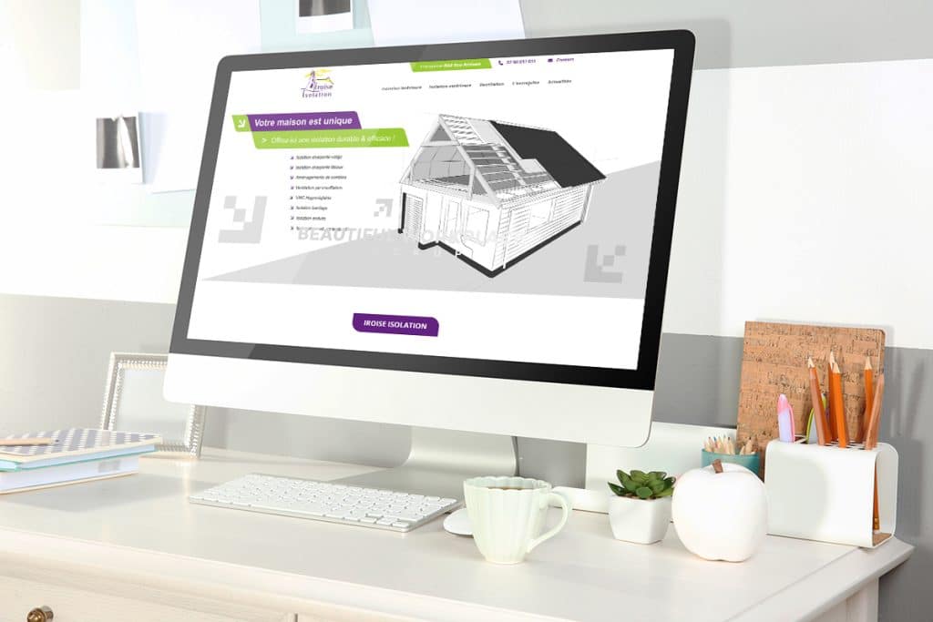 Agence de communication Brest Finistère ABERGRAPHIQUE : création de site internet pour artisan Crozon