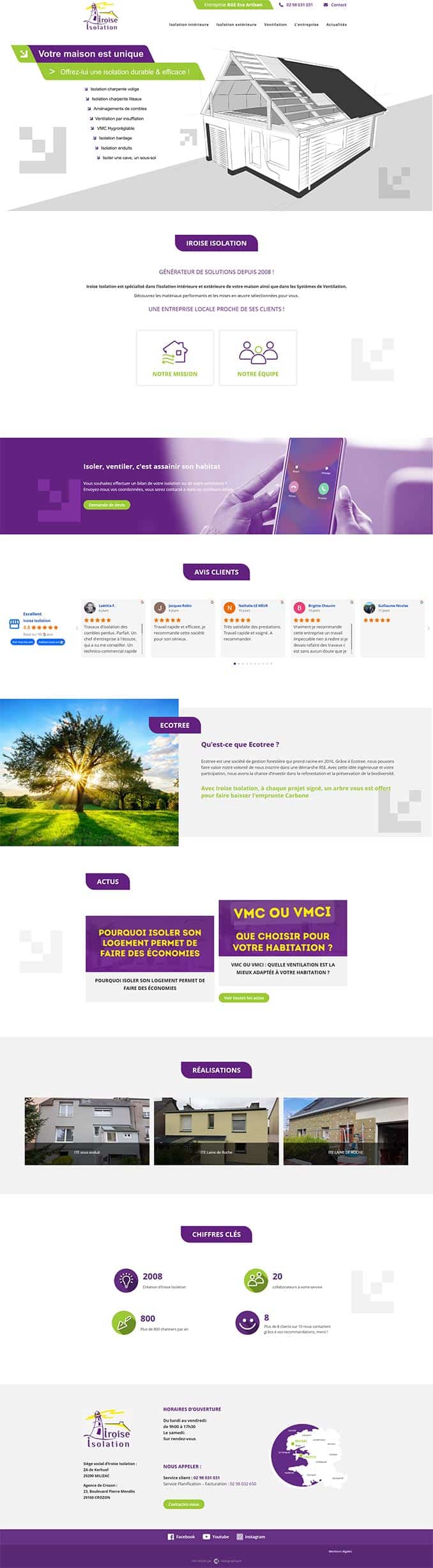 Création de site web Crozon Finistère : site vitrine pour artisan par ABERGRAPHIQUE, agence de communication Brest