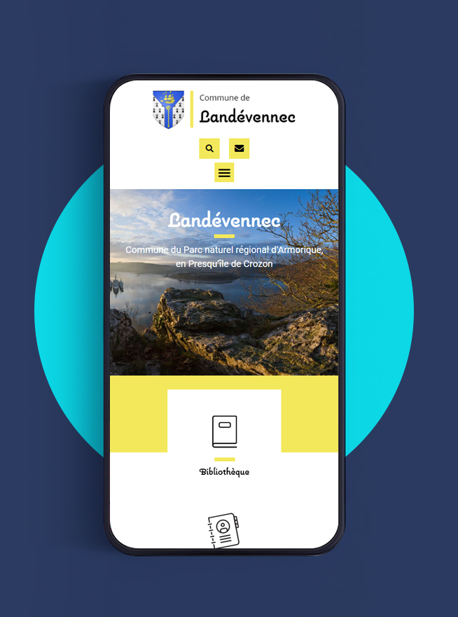 Agence de communication Brest Finistère ABERGRAPHIQUE : création de site internet pour commune et mairie