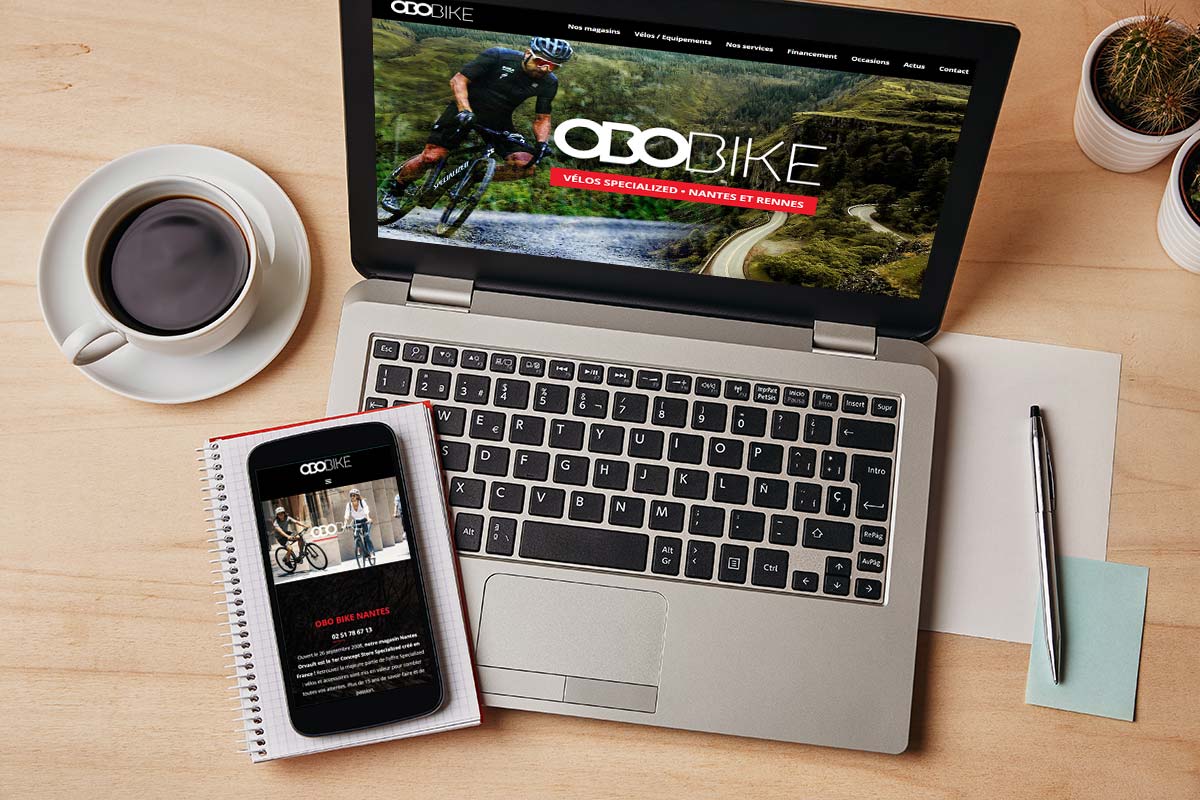 Agence de communication Brest Finistère ABERGRAPHIQUE : création de site internet pour Magasin de vélos à Nantes et Rennes