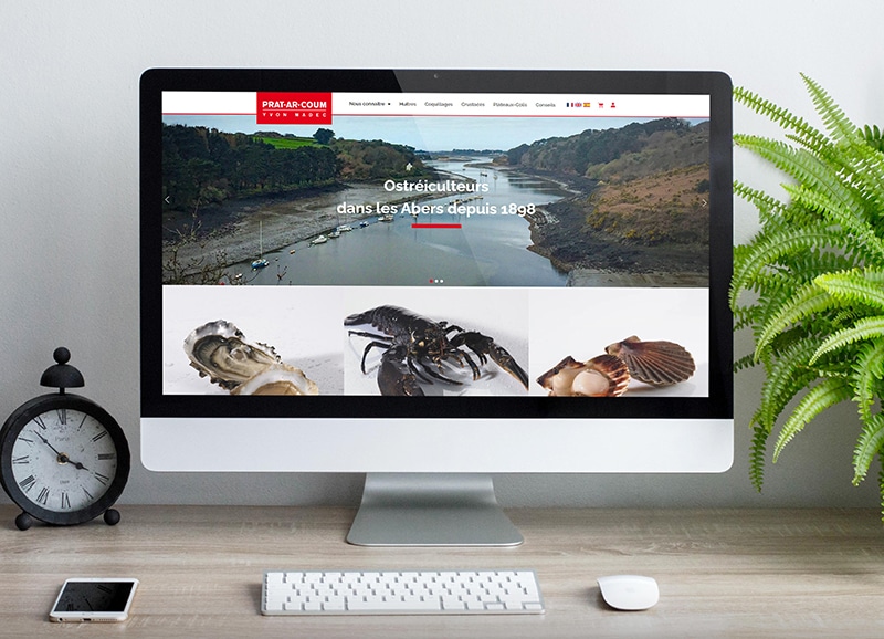 Agence de communication Brest Finistère ABERGRAPHIQUE : création de site internet pour ostréiculteurs à Lannilis