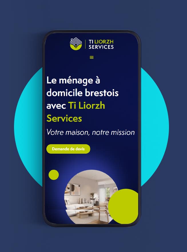 Agence web Brest Finistère ABERGRAPHIQUE : création site vitrine pour ménage à domicile à Brest en responsive design
